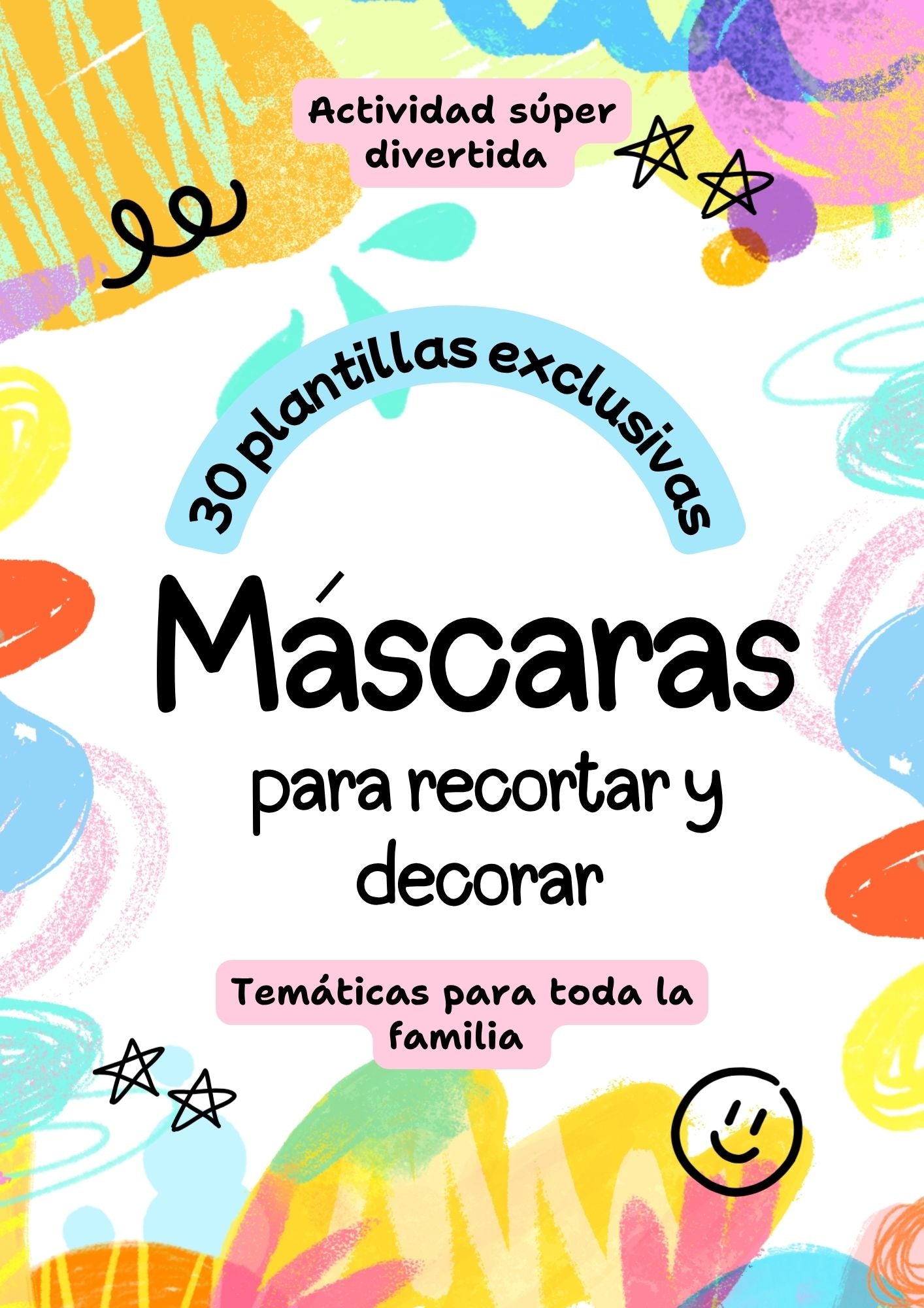 Máscaras para Imprimir, Recortar y Decorar – Pack Digital (30 Plantillas)